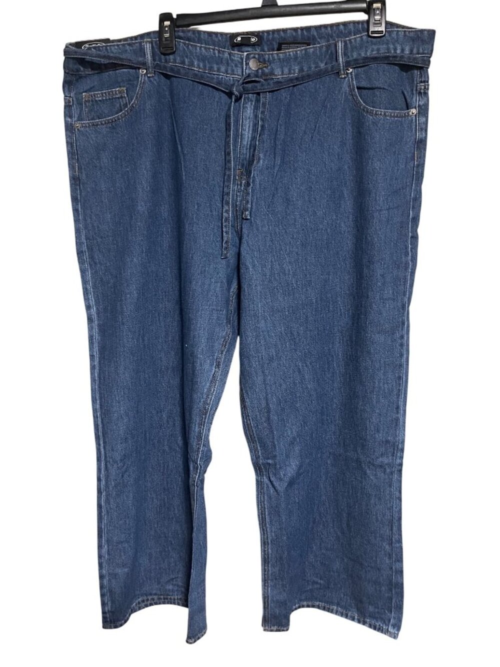 Buffalo Wide Leg Belted Jeans Womens Plus Size 22 Blue  Cotton Relaxed Fit